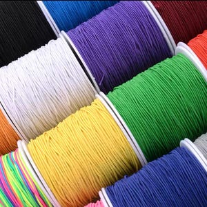 Rollo de 100 m de hilo de nailon de 0,8 mm para pulseras de macramé, hilo trenzado para hacer borlas y abalorios.