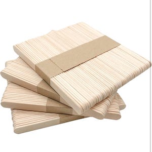 200 Pcs Craft Sticks Ice Cream Sticks Natural Wood Popsicle Craft Sticks 4.5 inch Length Treat Sticks Ice Pop Sticks for DIY Crafts