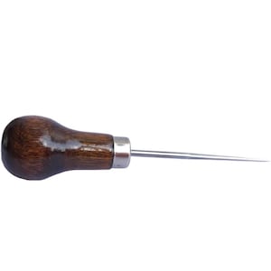 Wooden Handle Scratch Awl for Leather Punch Hole or DIY Handmade.