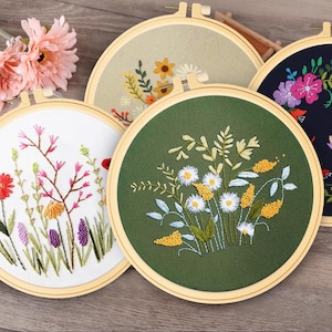 Embroidery Starter Kit For Beginners Cross Stitch Stamped DIY Decor Craft.