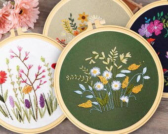 Embroidery Starter Kit For Beginners Cross Stitch Stamped DIY Decor Craft.