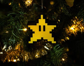 Retro Super Mario Star Christmas Bauble | Xmas | Christmas | Star | Mario | Gaming | Nintendo | AUS