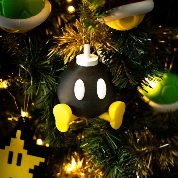 Bob-omb Weihnachtsschmuck | 3D Gedruckte Mario Kugel
