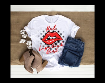 Red lipstick T-shirt