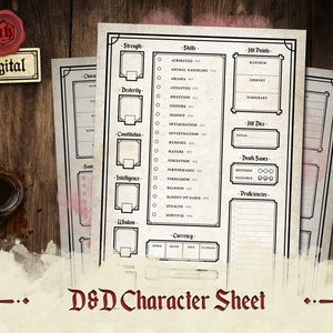 Digital Character sheet - Dungeons & Dragons 5e