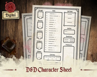 Digital Character sheet - Dungeons & Dragons 5e