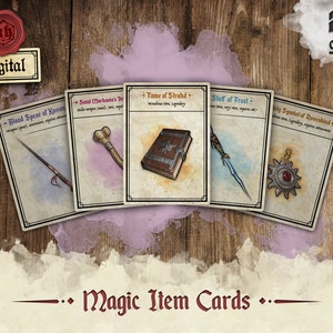 Magische Gegenstandskarten - Fluch des Strahd (D&D 5e)