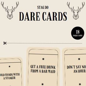 Juego de cartas de desafío de despedida de soltero