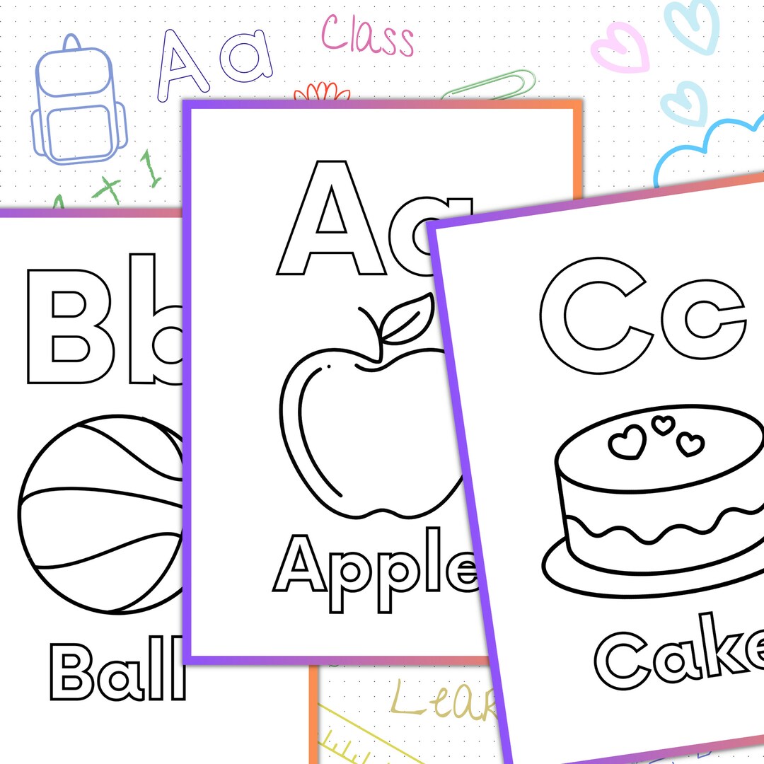 Printable Alphabet Book for Kids Interactive Learning Fun Etsy UK