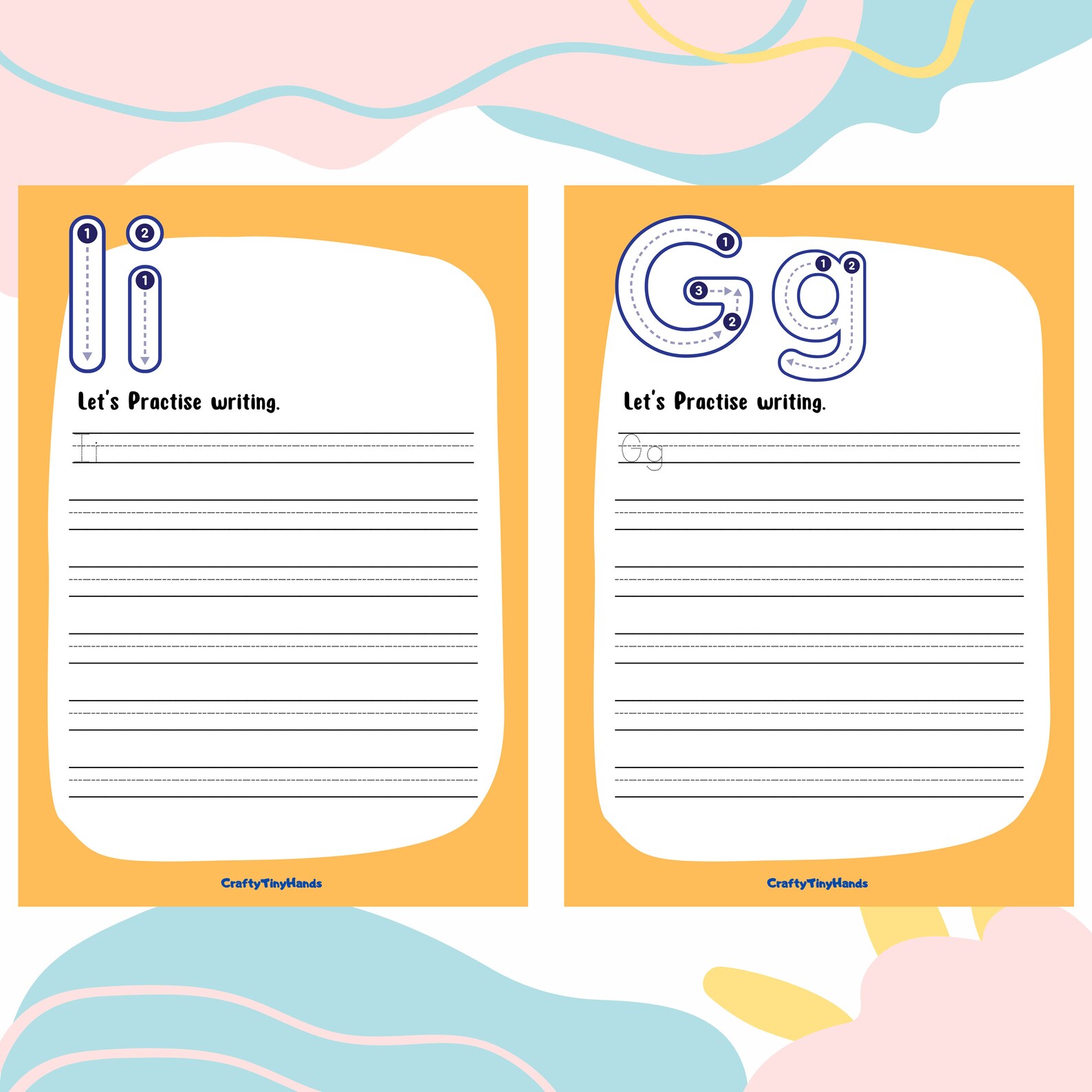 Alphabet Writing Printable Workbook for Kids, Kids Writing Practice