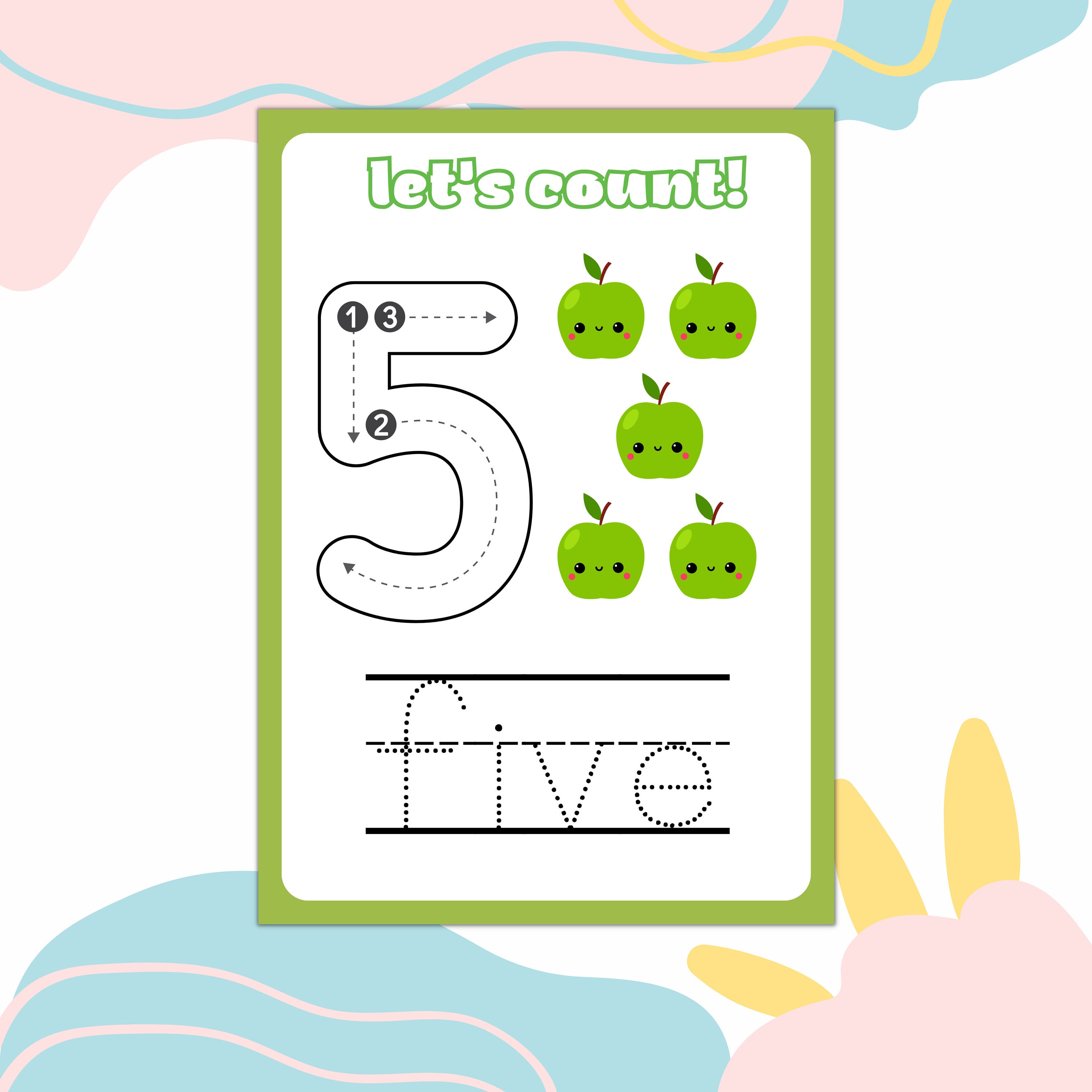 Printable Number Writing Fun Book: Printable Learning 1 to 10 Workbook ...