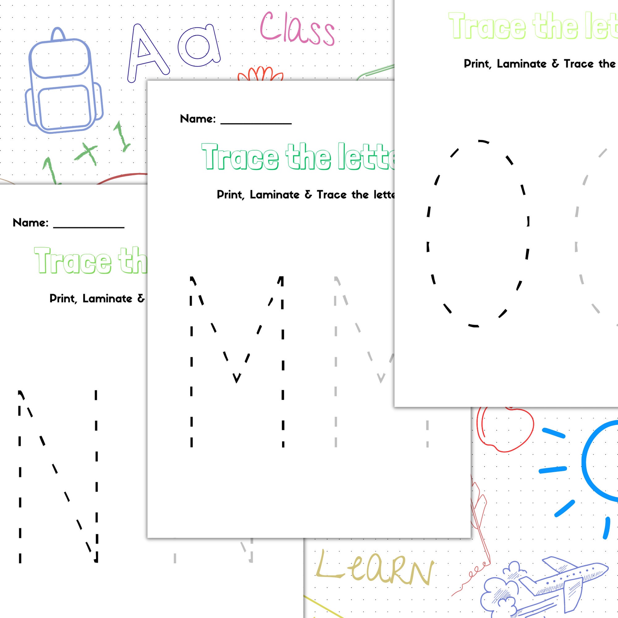 Alphabet Printable Pages Printable Educational ABC Book for Etsy