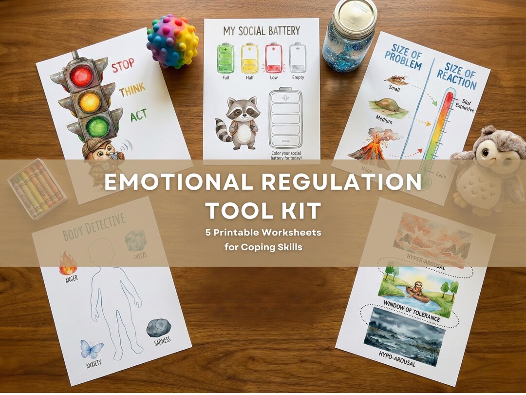 Printable Emotional Regulation Toolkit for Kids - Etsy