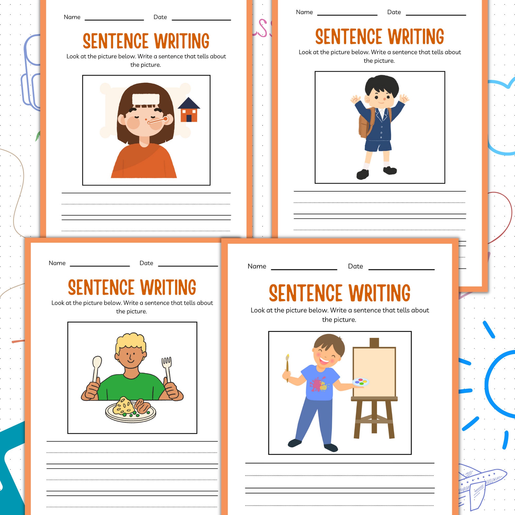 FREE PRINTABLE KIDS ACTIVITY WORKSHEETS PDF visual data 4