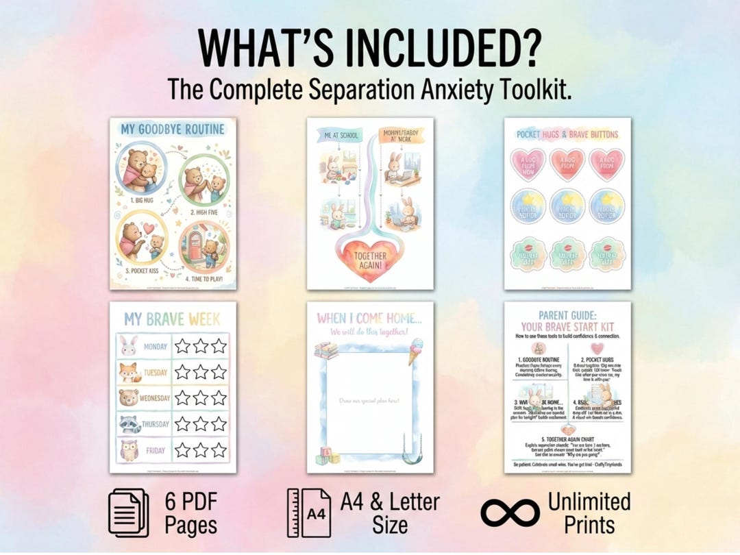 Routine Sample Label Drop Off Printable Daycare Drop off Routine Chart and Separation Anxiety Tools ...