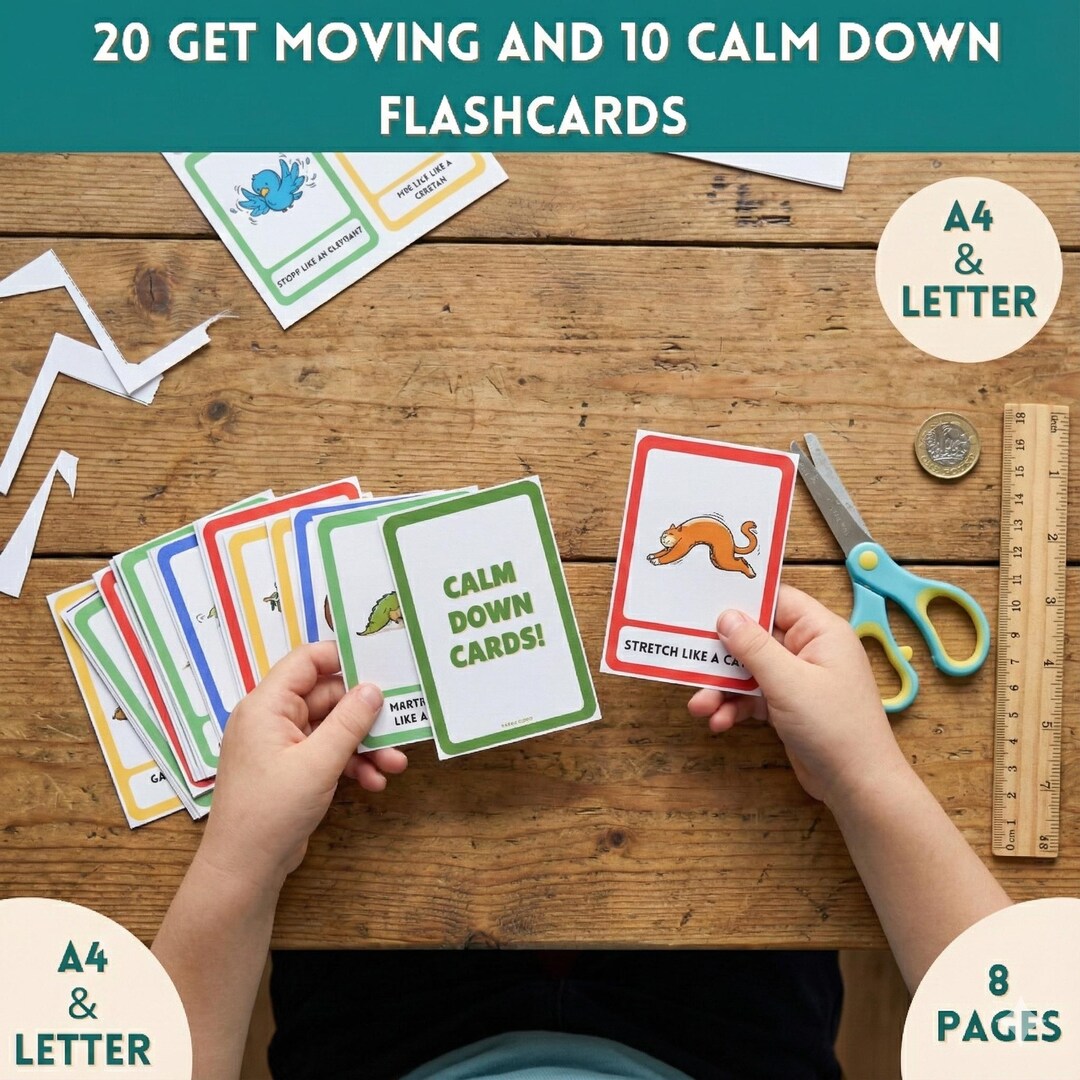 Printable Animal Action Cards for Kids: Gross Motor Skills, Yoga ...