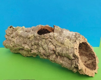 Cork Bark Syrian Hamster Tube With Peep Hole 42CM Long Minimum 7CM Wide Holes