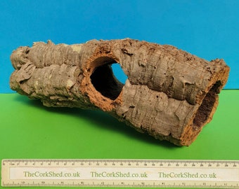 Cork Bark Syrian Hamster Tube 36CM Long Minimum 7CM Wide Holes