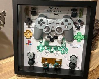 PlayStation 1 dualshock controller diorama frame