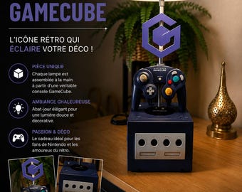 Purple Nintendo Gamecube Lamp