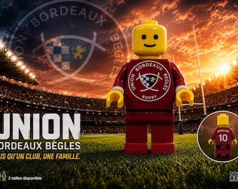 Toulouse rugby union figurine burgundy begles UBB