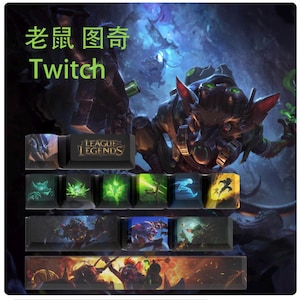 League of Legends Twitch Keycaps | Profil OEM | Gry | Anime | Niestandardowe