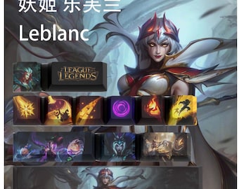 League of Legends Leblanc Keycaps | OEM Profile | Gaming | Anime | Custom