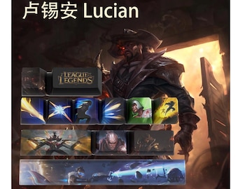League of Legends Lucian Keycaps | OEM Profile | Gaming | Anime | Custom
