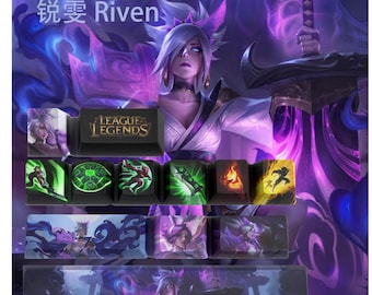 League of Legends Riven Keycaps | OEM Profile | Gaming | Anime | Custom