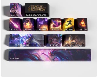 League of Legends Zoe Keycaps | OEM Profile | Gaming | Anime | Custom