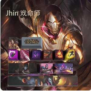 League of Legends Jhin Keycaps | OEM Profile | Gaming | Anime | Custom