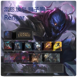 League of Legends Rengar Keycaps | OEM Profile | Gaming | Anime | Custom