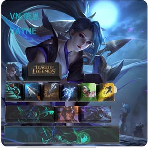 League of Legends Vayne Keycaps | OEM Profile | Gaming | Anime | Custom