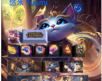 League of Legends Yuumi Keycaps | OEM Profile | Gaming | Anime | Custom
