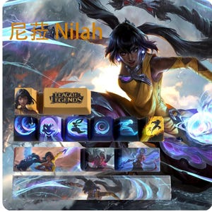 League of Legends Nilah Keycaps | OEM Profile | Gaming | Anime | Custom