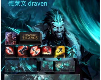 League of Legends Draven Keycaps | OEM Profile | Gaming | Anime | Custom