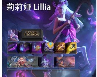 League of Legends Lillia Keycaps | OEM Profile | Gaming | Anime | Custom