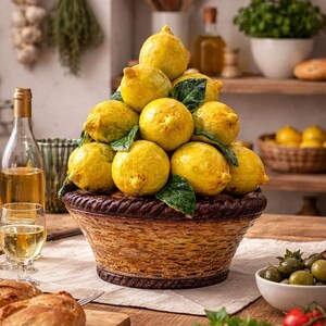 Handgemachter sizilianischer Übertopf aus Keramik – Caltagirone Majolica