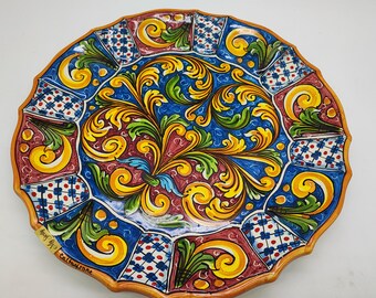 Flat Plates Caltagirone Ceramic | Maremoro Sicilian Ceramics - View #2