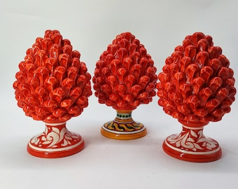 シチリア 陶器 Pignaオブジェ10cm シチリアの職人陶器のピーニャ H27、ユニークな作品、屋内および