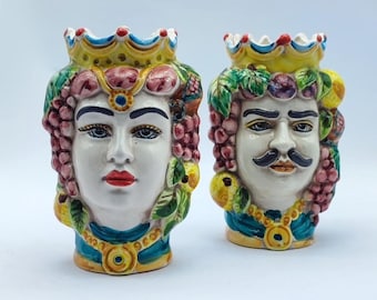 Teste di Moro 15cm Ceramic Delights of Ceramica di Caltagirone