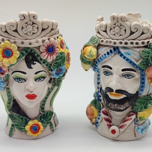 Teste di Moro, Ceramica di Caltagirone  - Mediterranean Decor with Traditional Italian Pottery