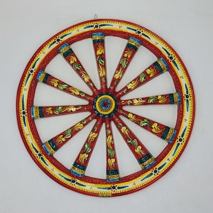 Splendid Sicilian Cart Wheel in Ceramica di Caltagirone 44/45CM