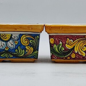 Vaso de cerâmica artesanal Caltagirone – Decoração em cerâmica italiana, 23 cm