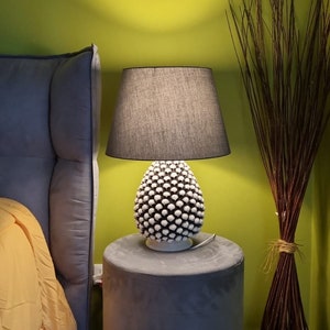 Sicilian Pine Ceramic Lamp - Handcrafted in Caltagirone - 57cm Tall