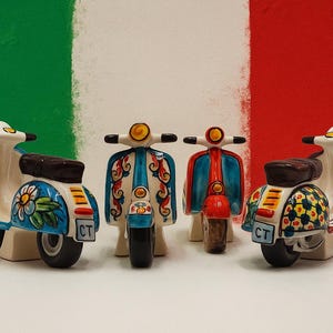 Handcrafted Caltagirone Ceramic 1970s Vespa - Vintage Italian Decor