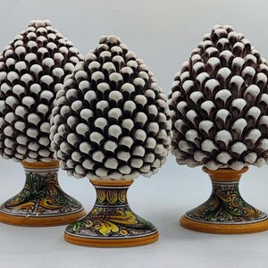 Piña de cerámica de Caltagirone hecha a mano: símbolo siciliano de la buena suerte (33 cm)