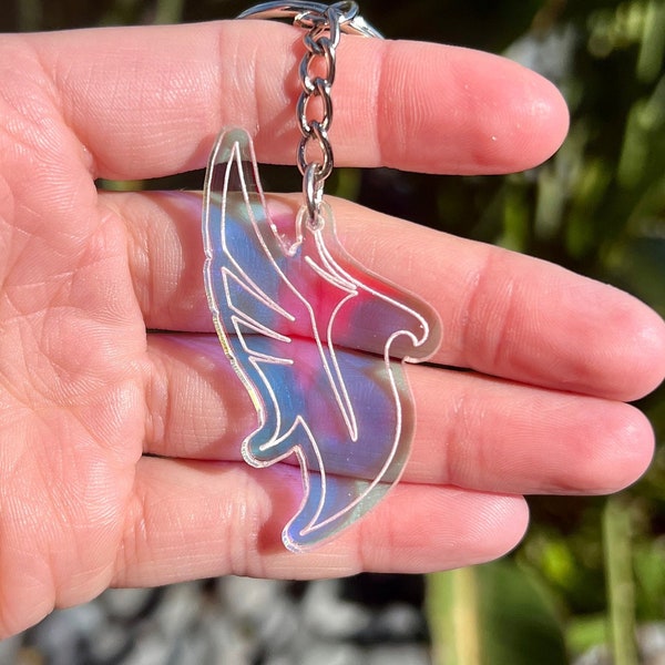 Illenium Keychain Iridescent Color Changing Keychain EDM Accessories Music Festival Gifts Music Festival Key Ring Gifts for Raver