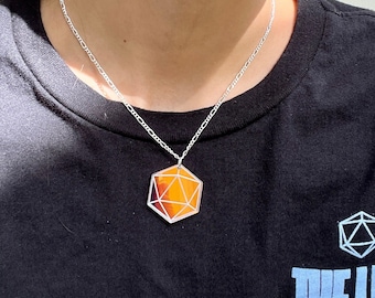 Icosahedron Necklace Iridescent Color Changing Necklace EDM Jewelry Music Festival Accessories Fun Music Festival Earrings Icosahedron Logo
