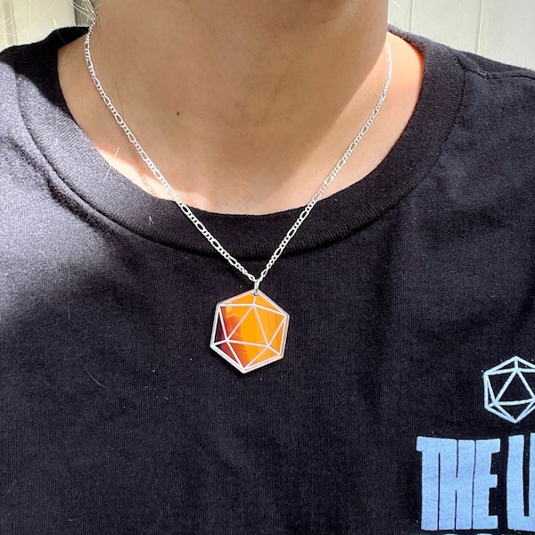 ODESZA Necklace Iridescent Color Changing Necklace EDM Jewelry Music Festival Accessories Fun Music Festival Earrings Icosahedron Logo FFC